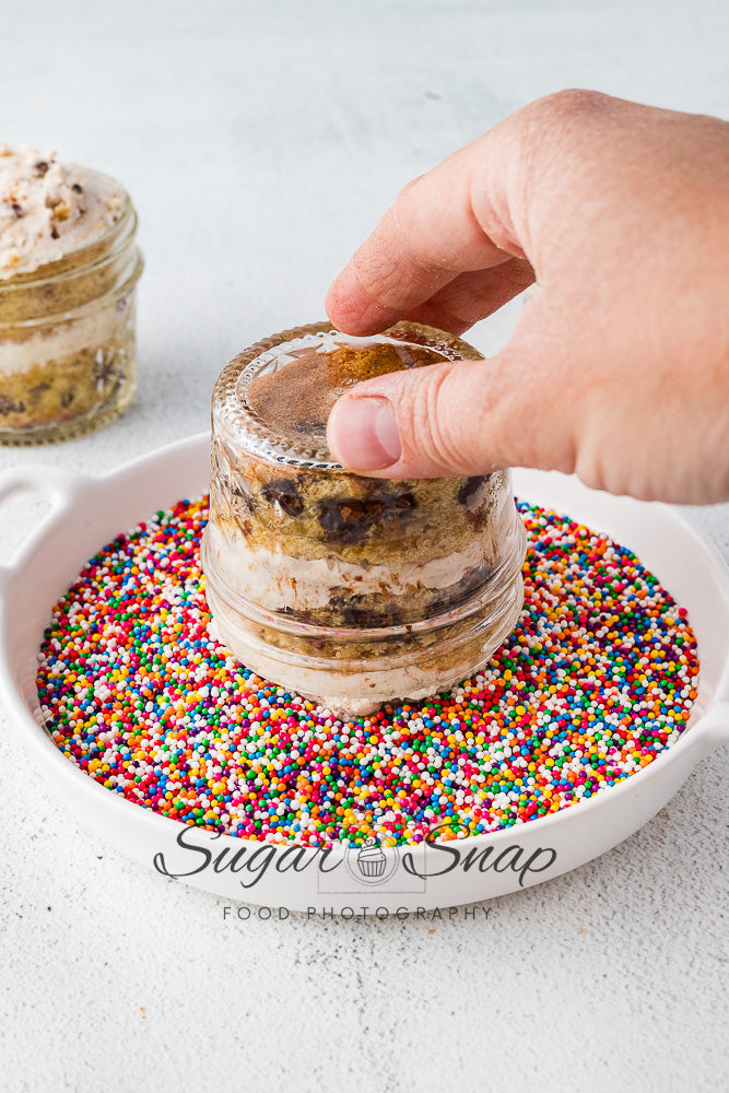 Chocolate Chip Cookie Dot Cakes