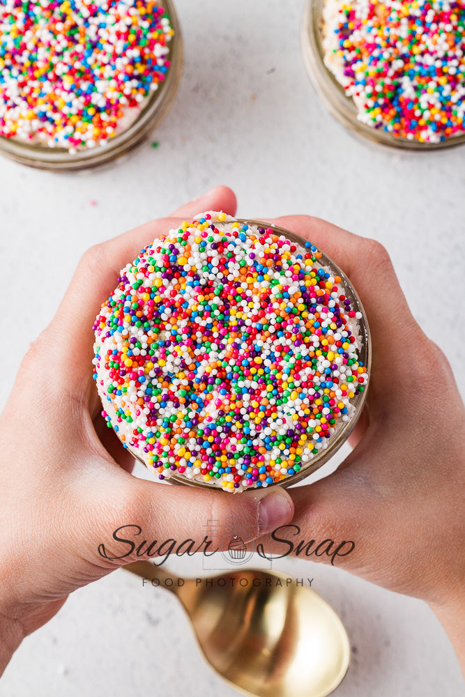 Chocolate Chip Cookie Dot Cakes