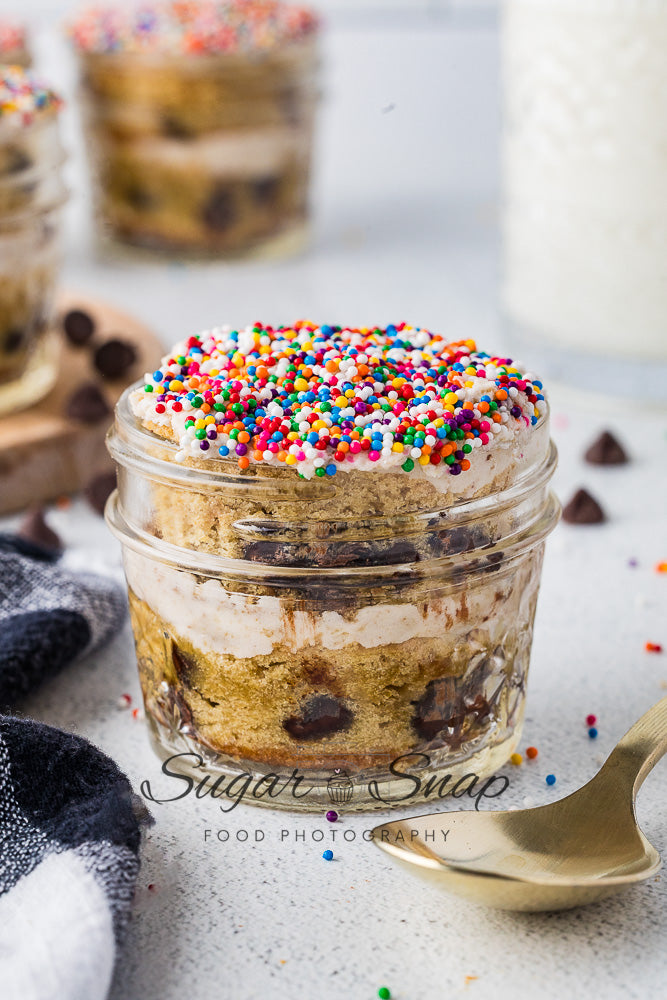 Chocolate Chip Cookie Dot Cakes