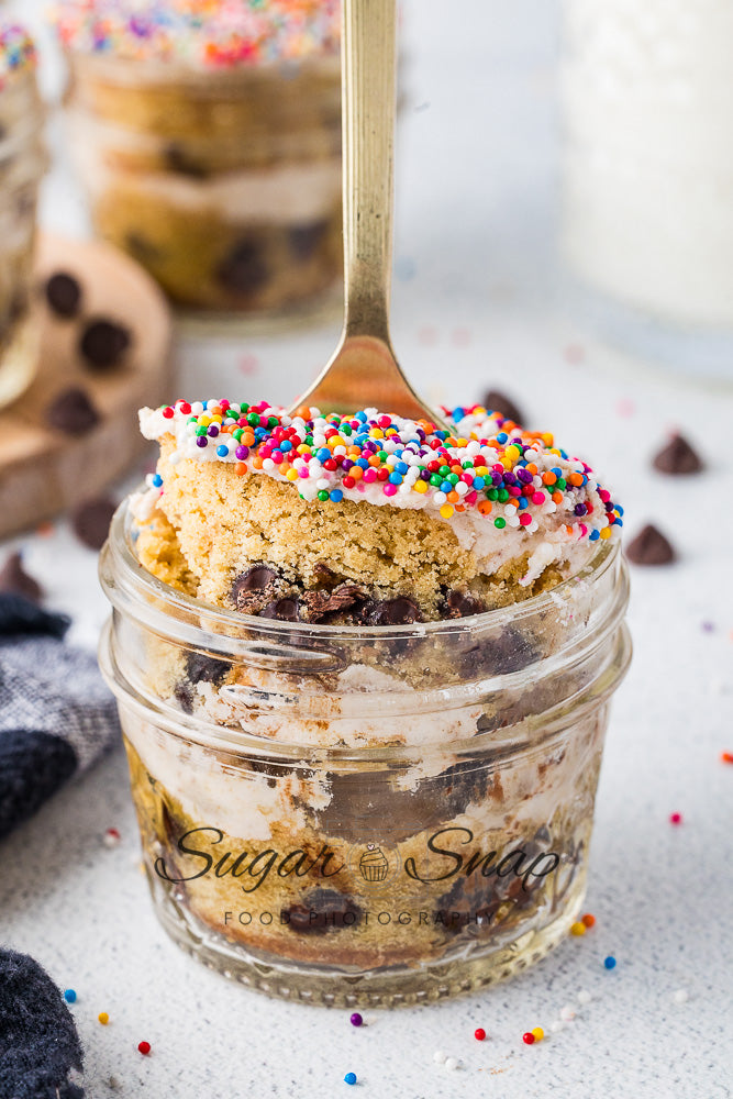 Chocolate Chip Cookie Dot Cakes