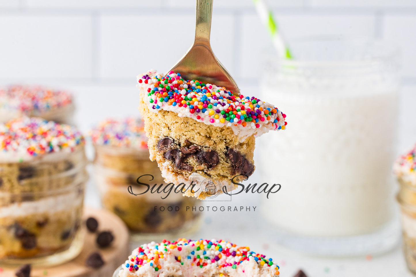 Chocolate Chip Cookie Dot Cakes