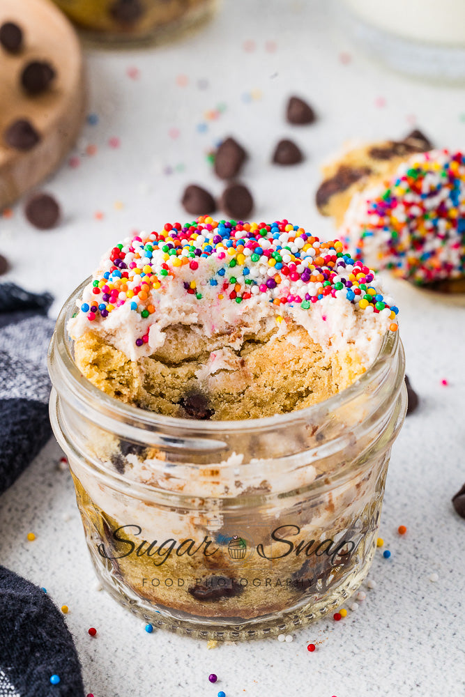 Chocolate Chip Cookie Dot Cakes
