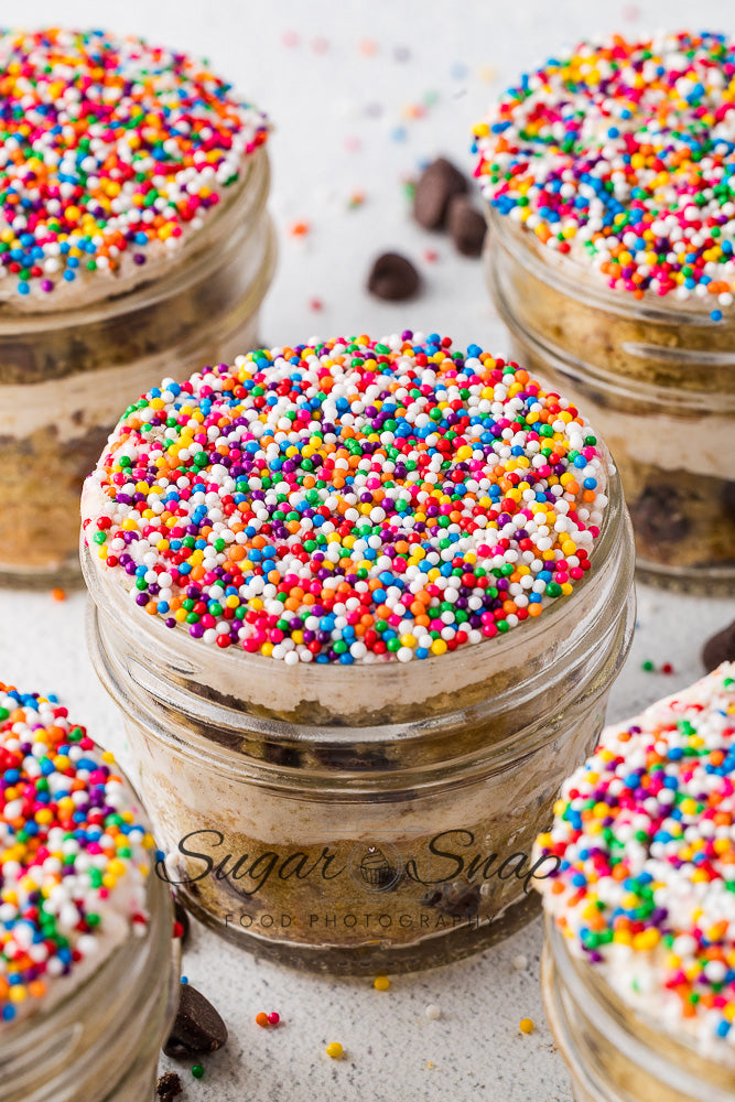 Chocolate Chip Cookie Dot Cakes