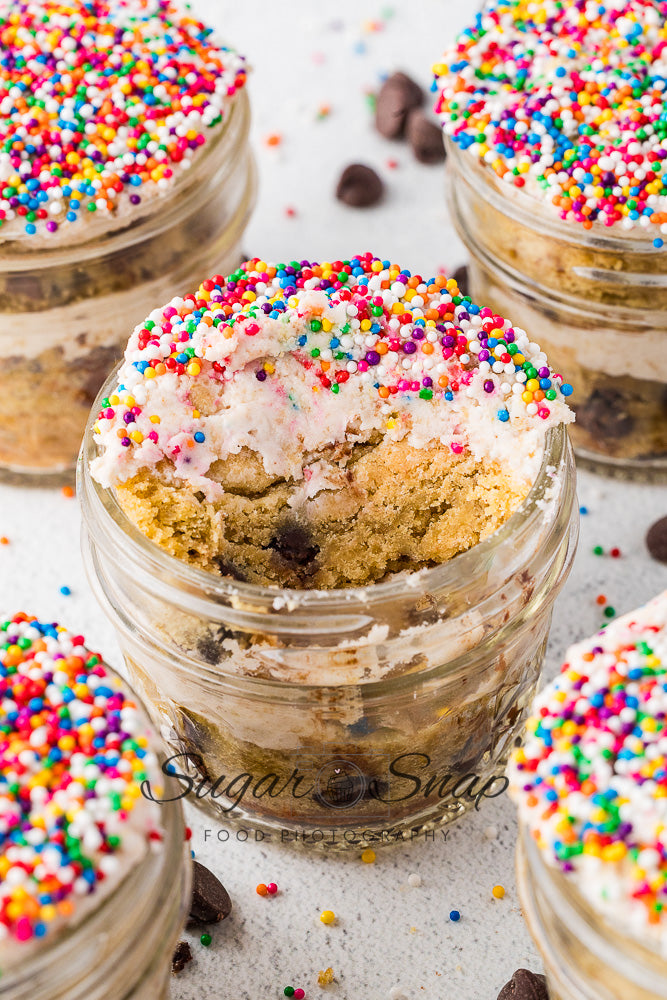 Chocolate Chip Cookie Dot Cakes