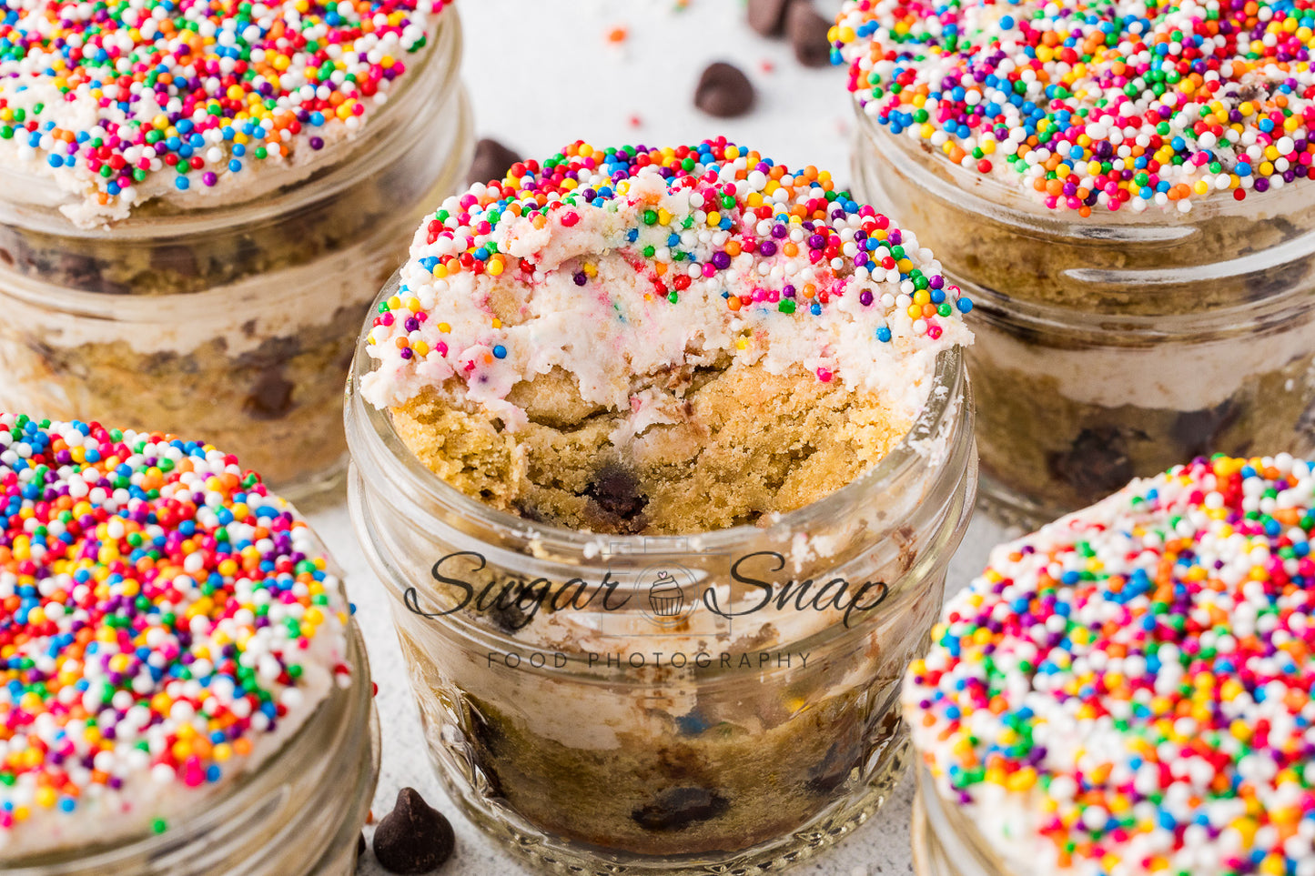 Chocolate Chip Cookie Dot Cakes