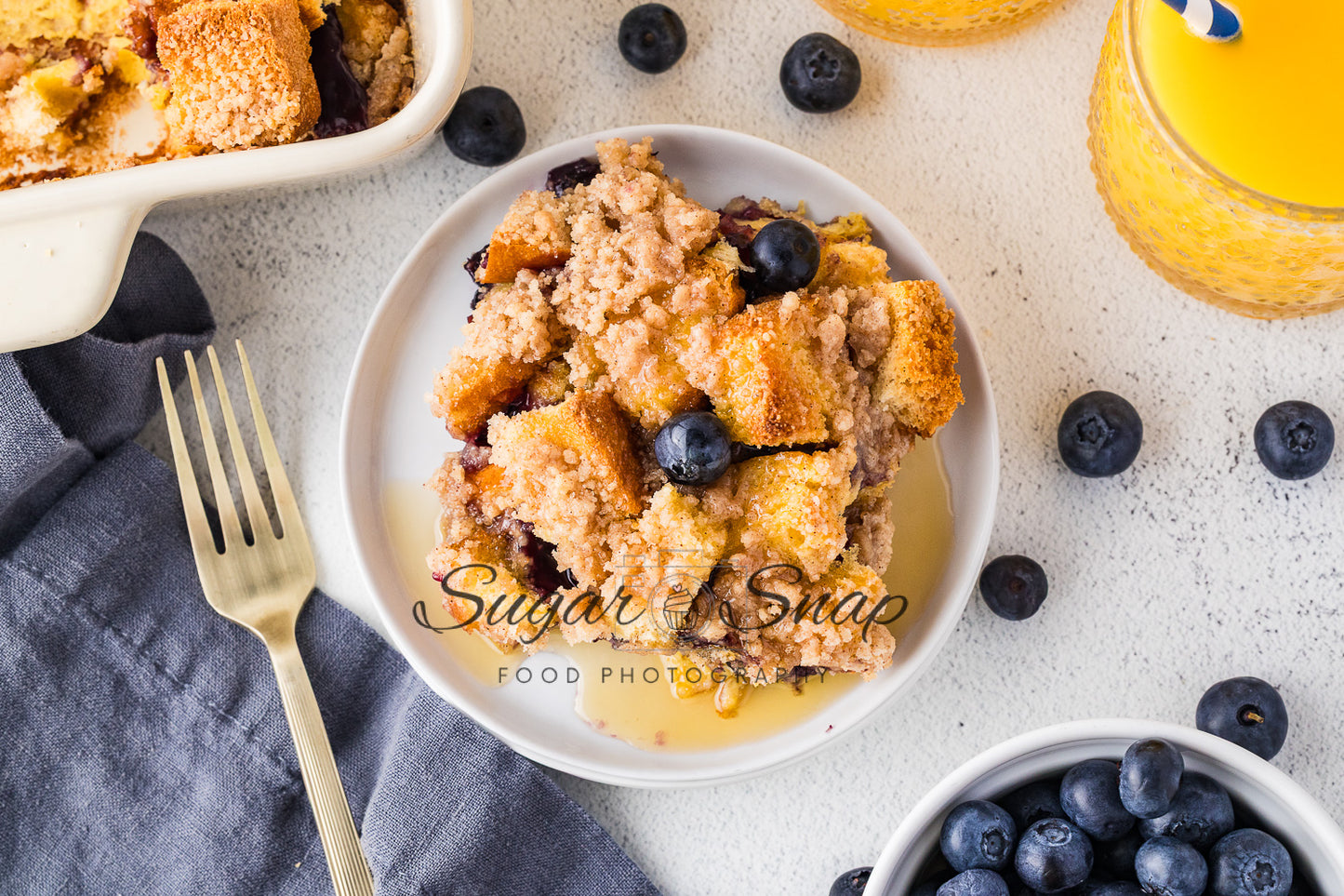Blueberry Brioche French Toast Casserole