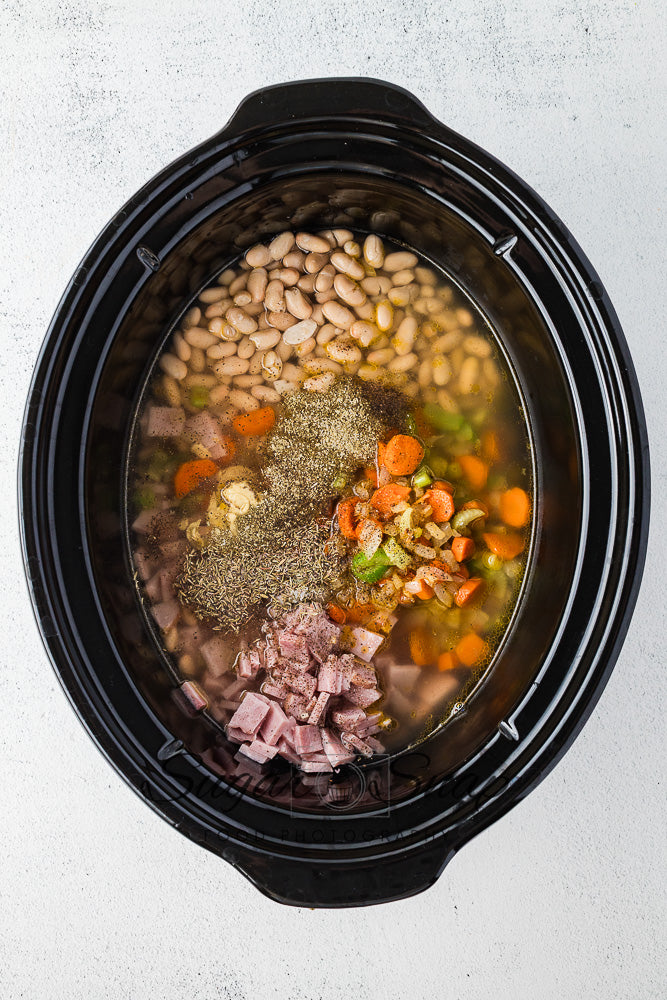 Slow Cooker Ham and Bean Soup