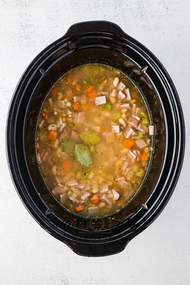 Slow Cooker Ham and Bean Soup