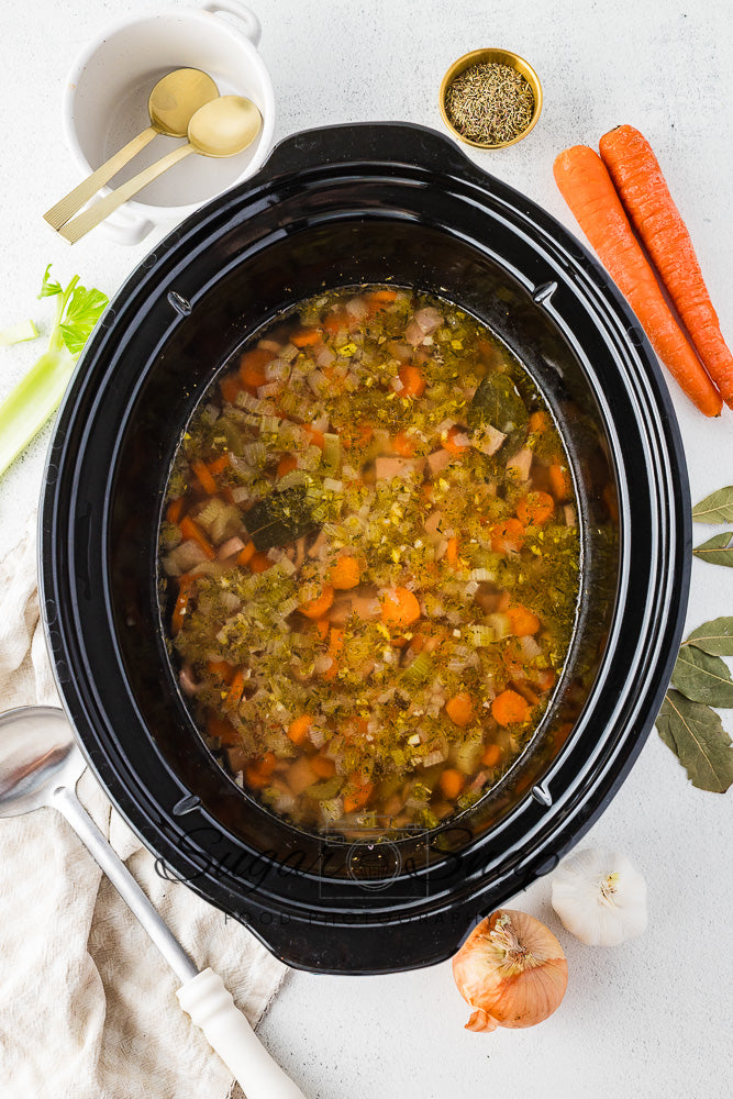 Slow Cooker Ham and Bean Soup