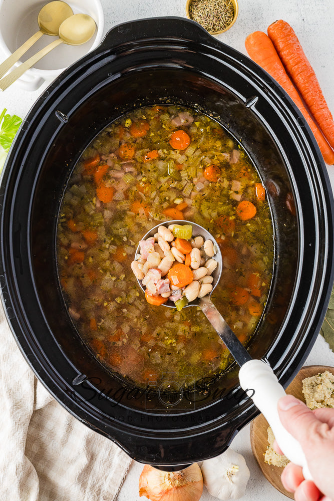 Slow Cooker Ham and Bean Soup