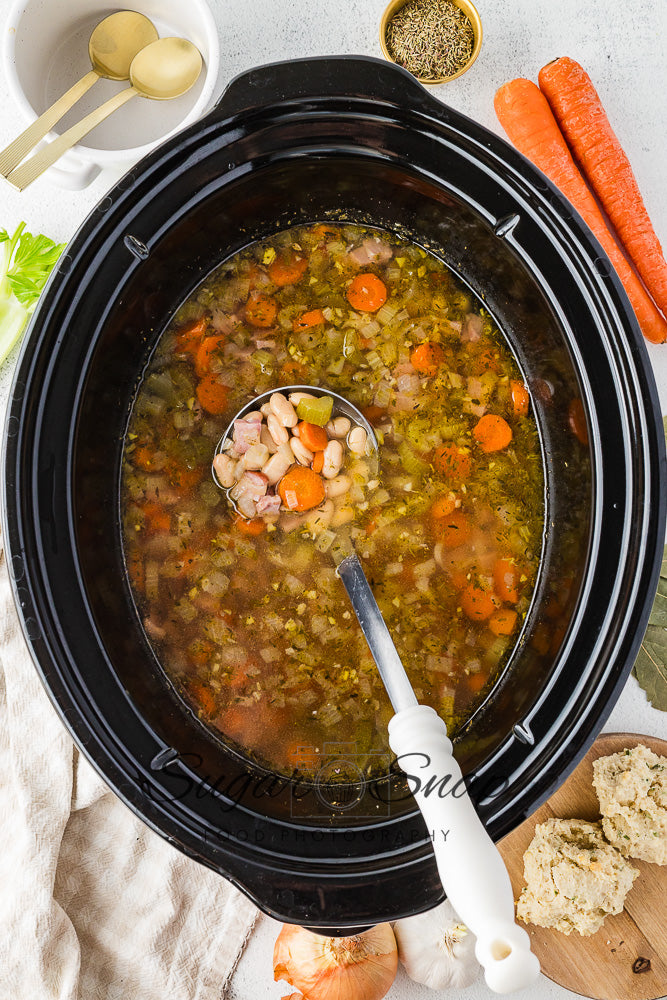 Slow Cooker Ham and Bean Soup