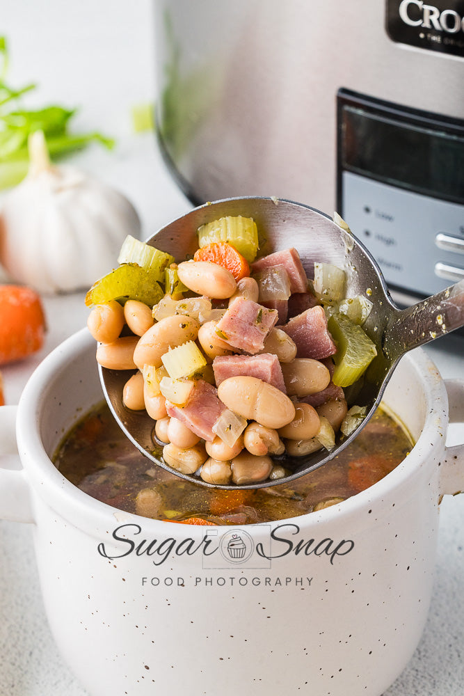 Slow Cooker Ham and Bean Soup