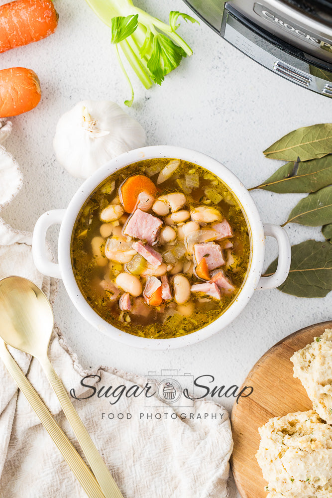Slow Cooker Ham and Bean Soup