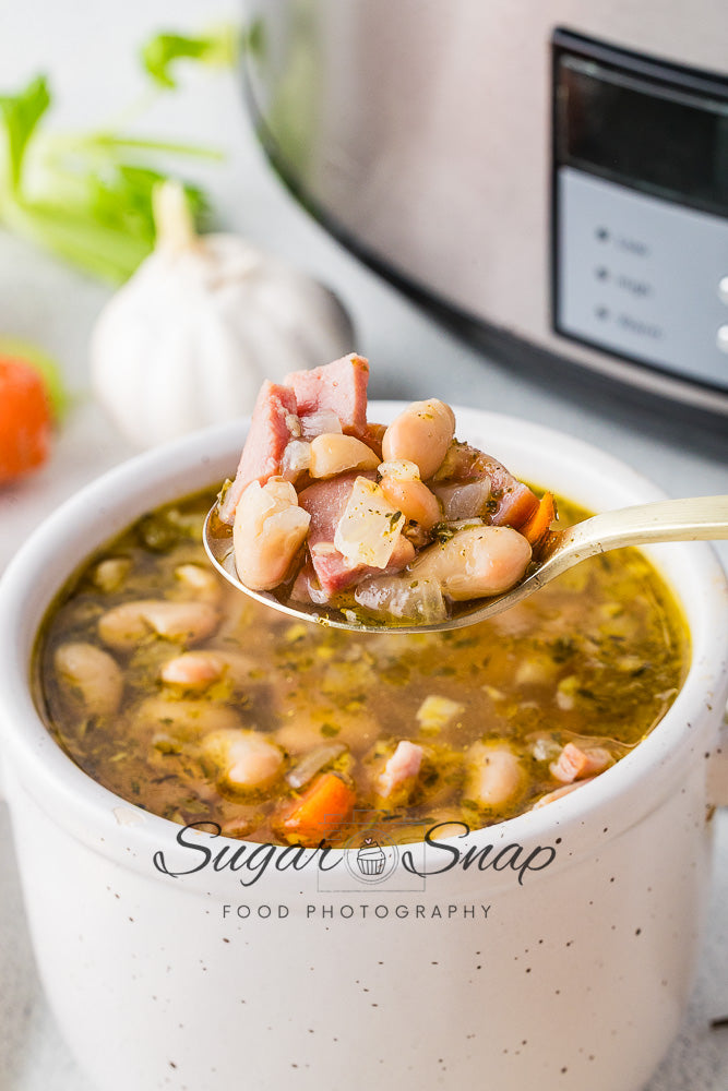 Slow Cooker Ham and Bean Soup