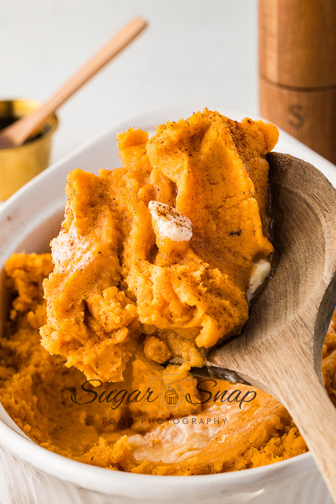 Maple Browned Butter Mashed Sweet Potatoes