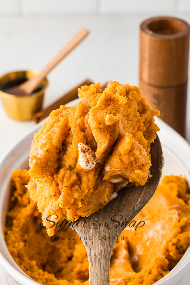 Maple Browned Butter Mashed Sweet Potatoes