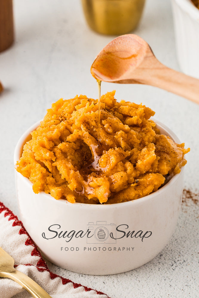 Maple Browned Butter Mashed Sweet Potatoes