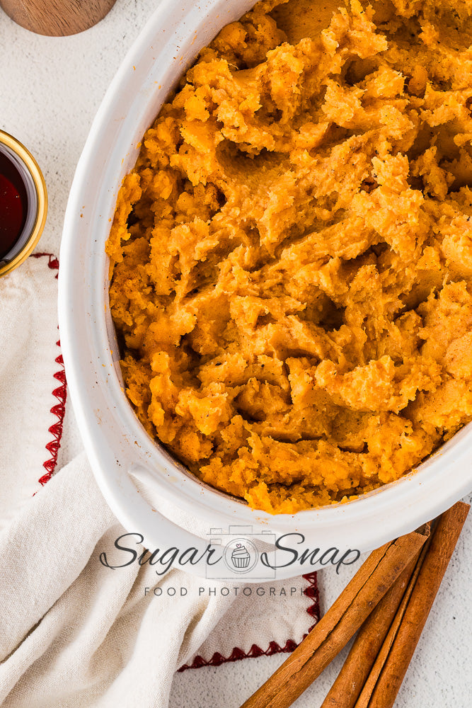 Maple Browned Butter Mashed Sweet Potatoes