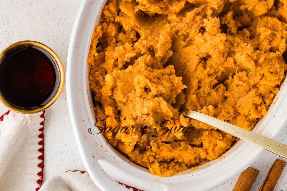 Maple Browned Butter Mashed Sweet Potatoes