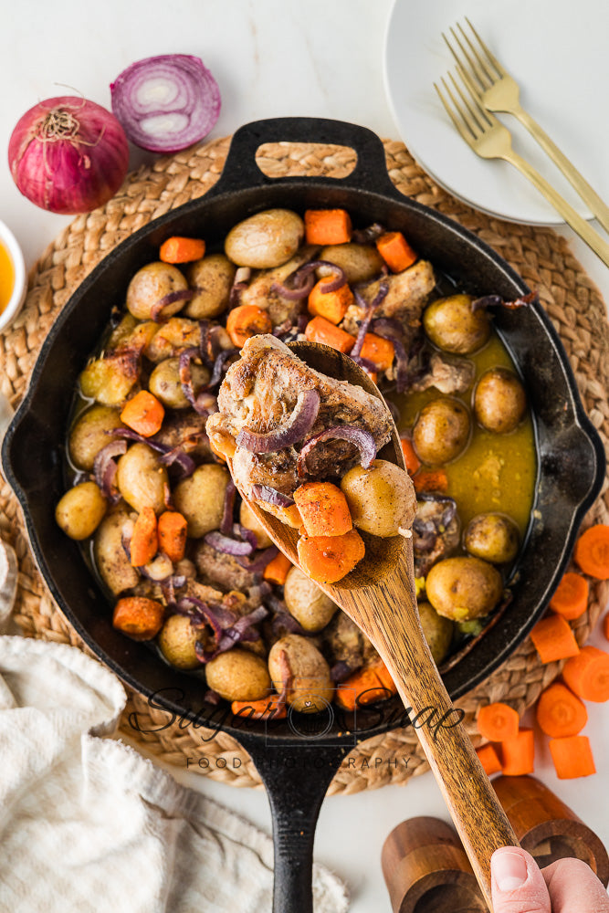 Honey Mustard Chicken Thigh Skillet