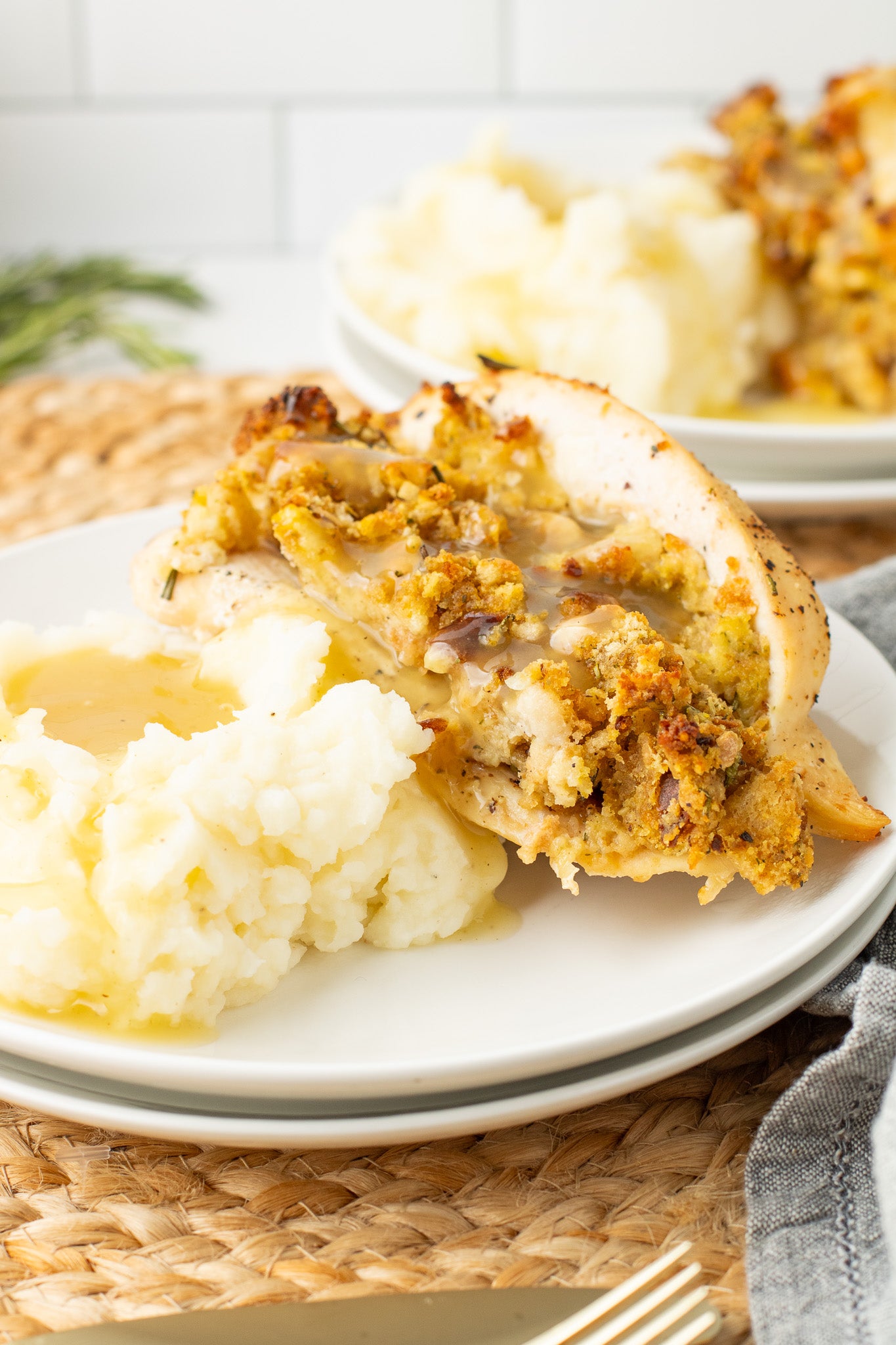Rosemary Stuffing-Stuffed Chicken Breasts