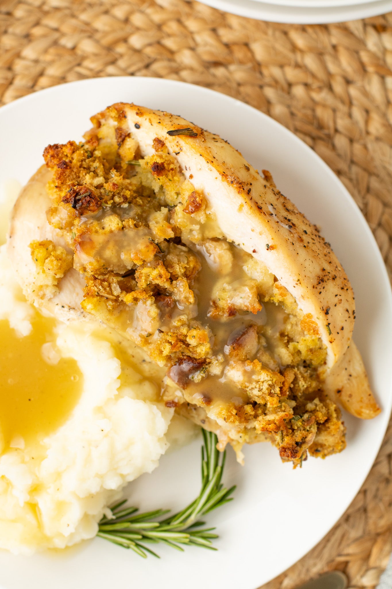 Rosemary Stuffing-Stuffed Chicken Breasts