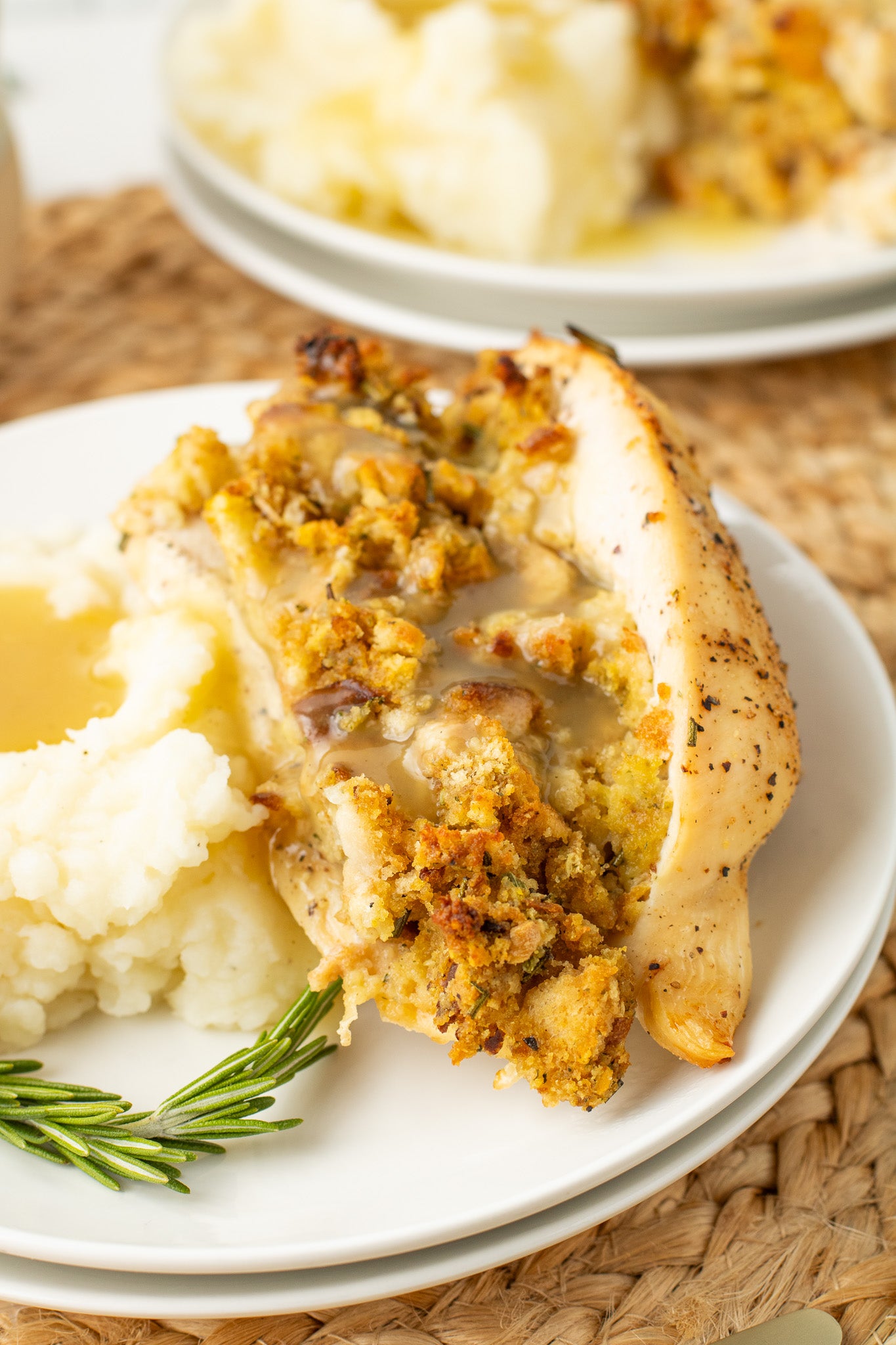 Rosemary Stuffing-Stuffed Chicken Breasts