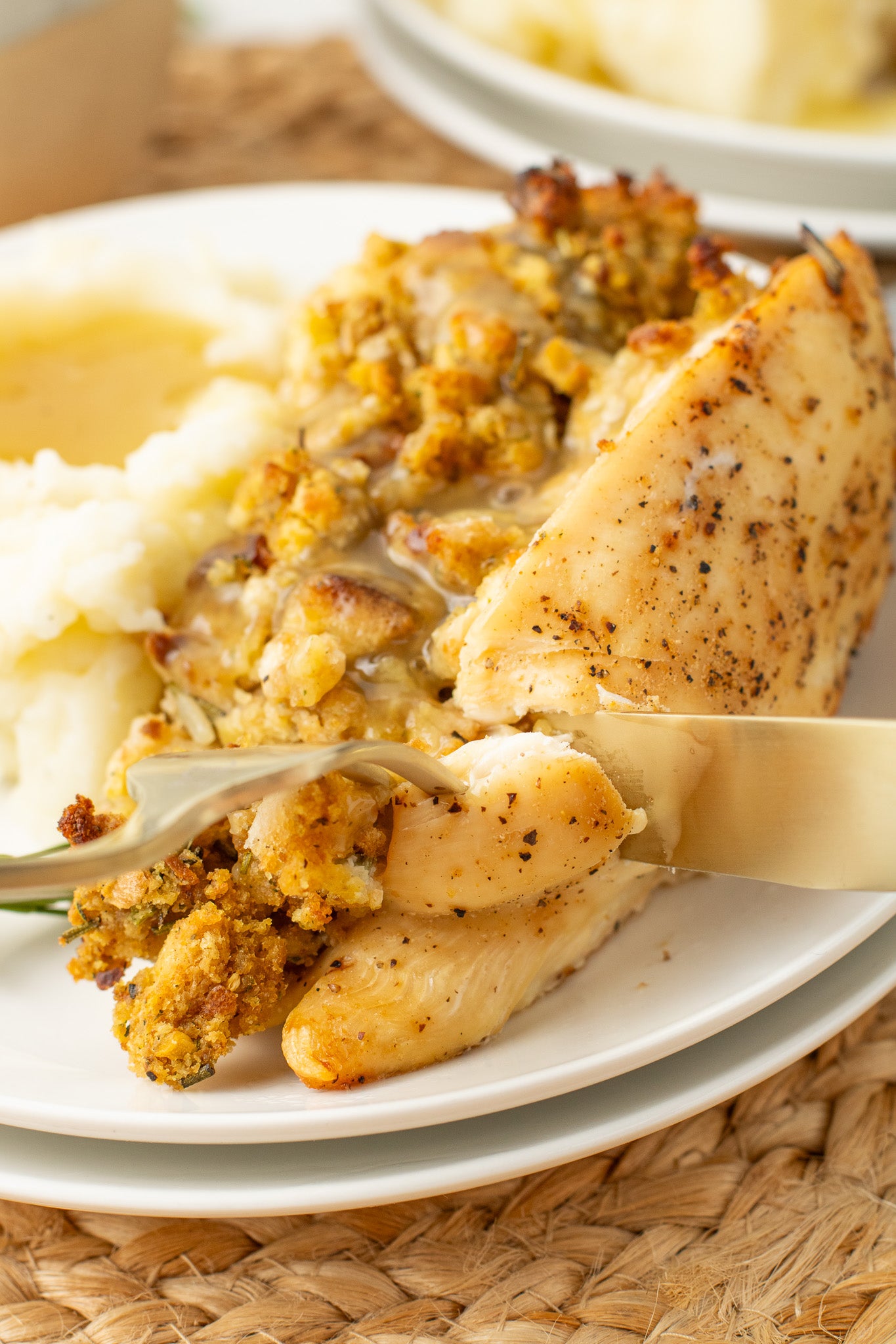 Rosemary Stuffing-Stuffed Chicken Breasts