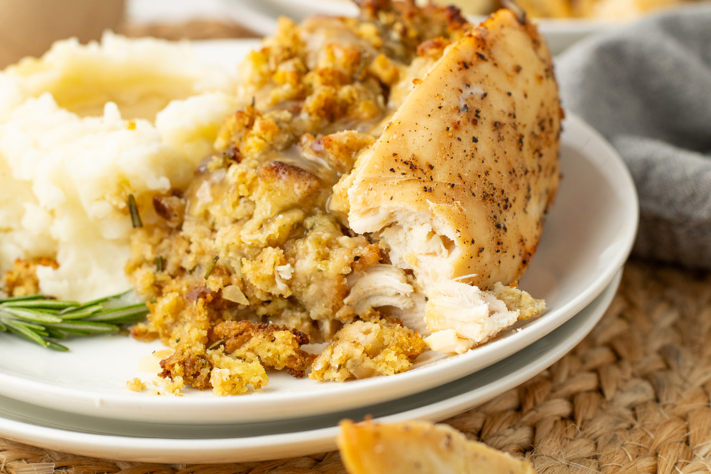 Rosemary Stuffing-Stuffed Chicken Breasts