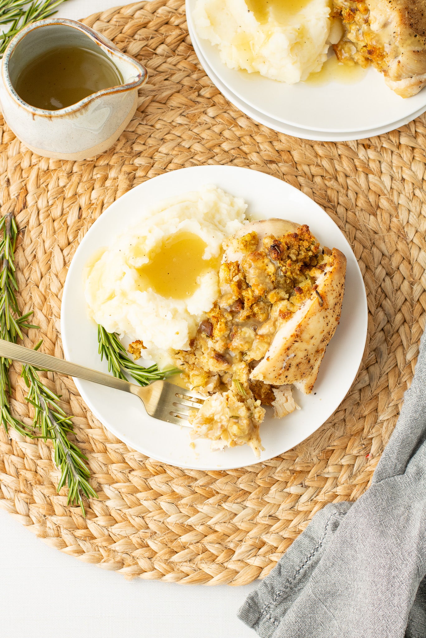 Rosemary Stuffing-Stuffed Chicken Breasts